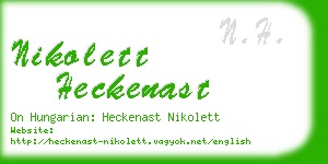 nikolett heckenast business card